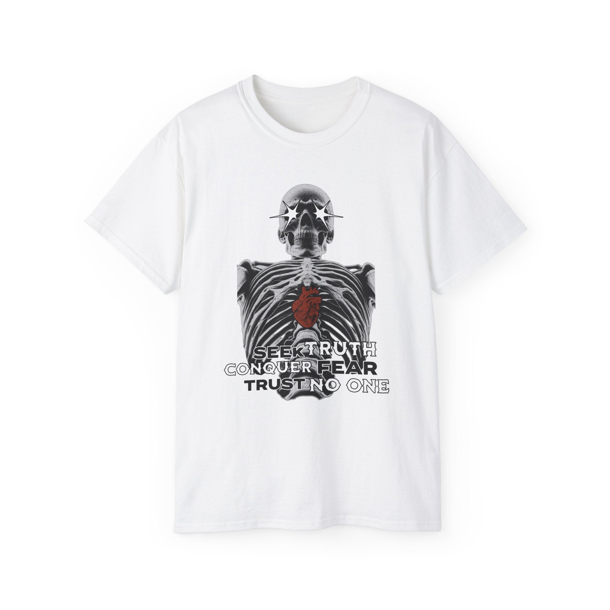 Exposed Heart - Unisex Cotton Tee (Front) - Damned Threads