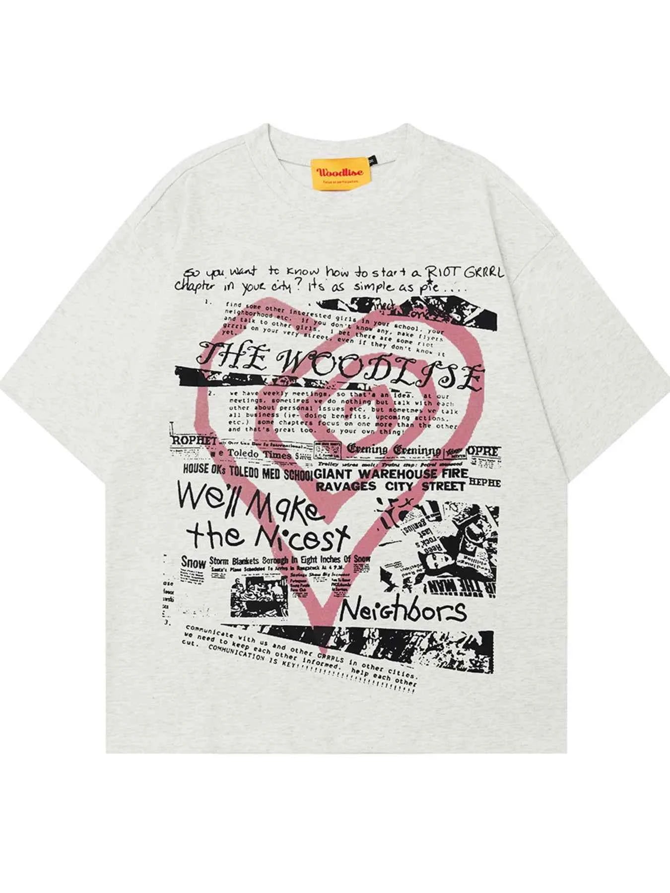 Men's Heart Graphic Round Neck Short Sleeve T-Shirt