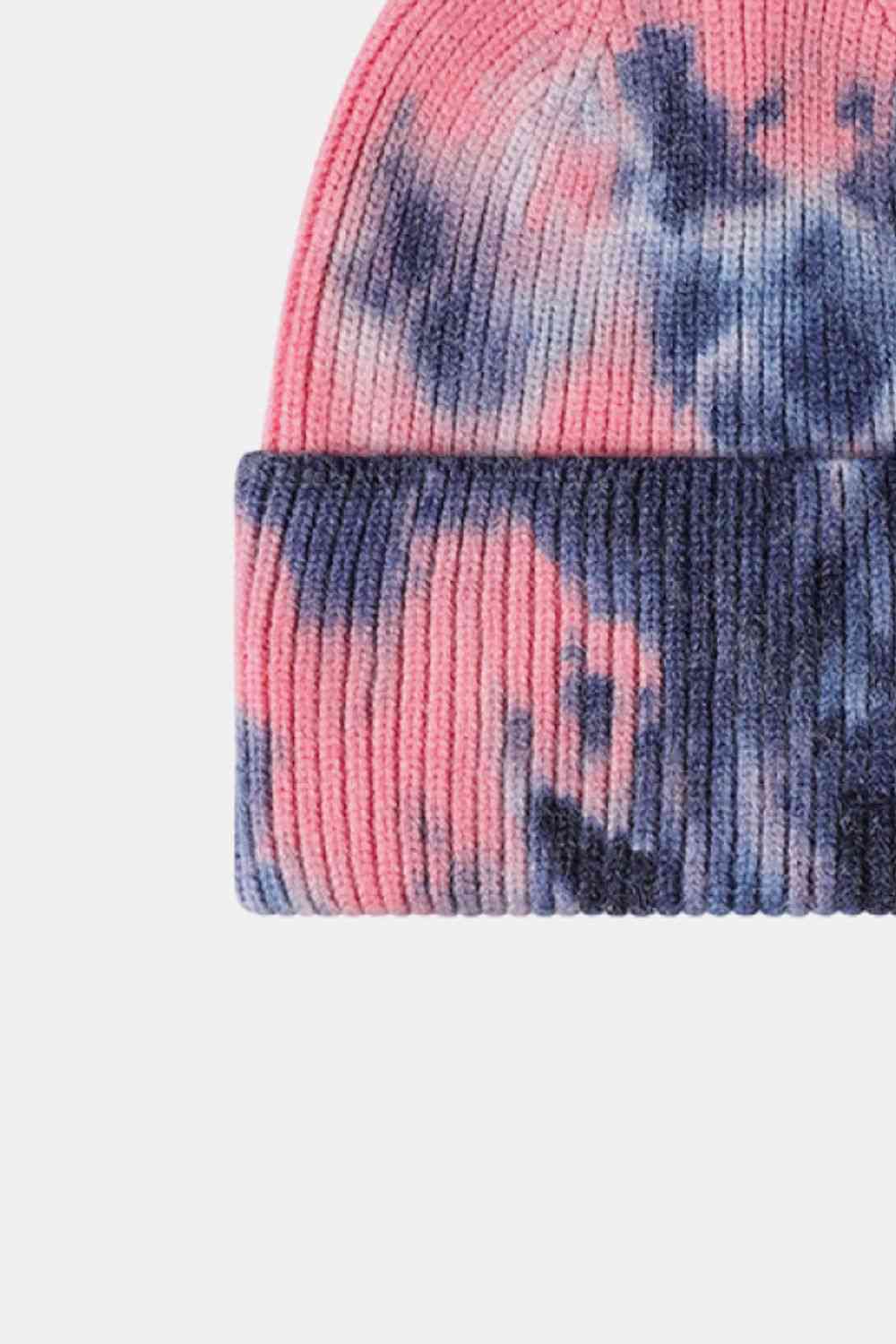 Tie-Dye Cuffed Rib-Knit Beanie Hat - Damned Threads