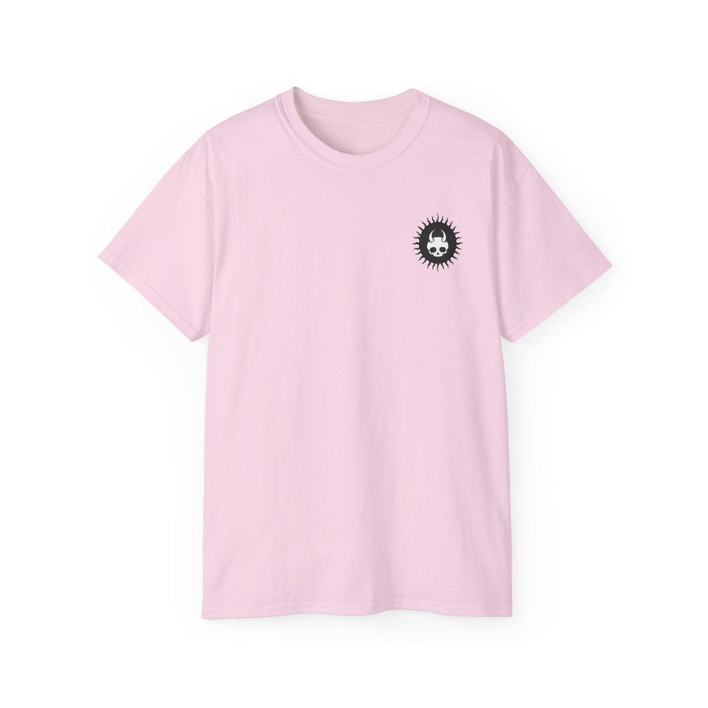Spook-Rock - Unisex Cotton Tee (Back) - Damned Threads