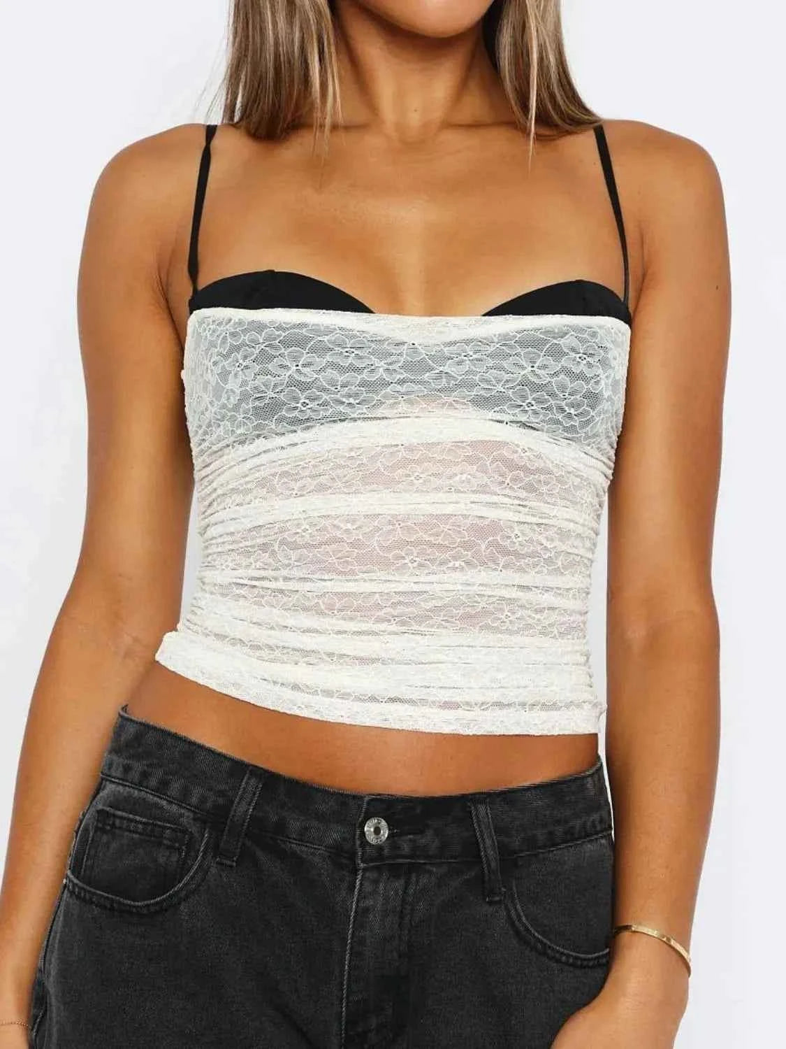 Lace Sweetheart Strapless Cami - Damned Threads