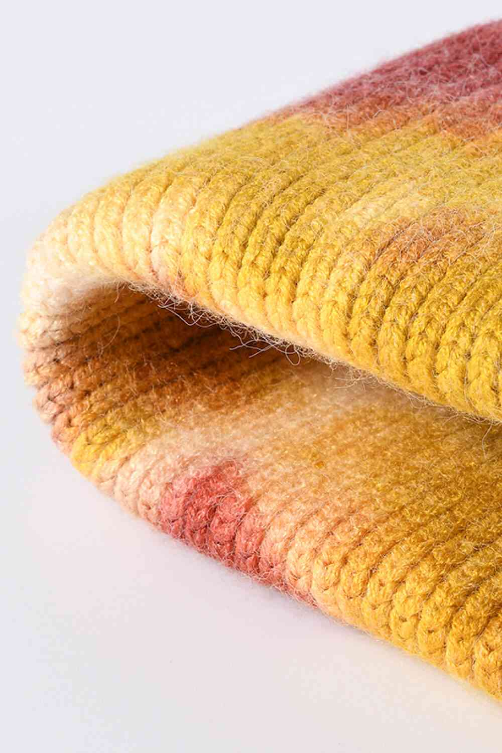 Tie-Dye Cuffed Rib-Knit Beanie Hat - Damned Threads