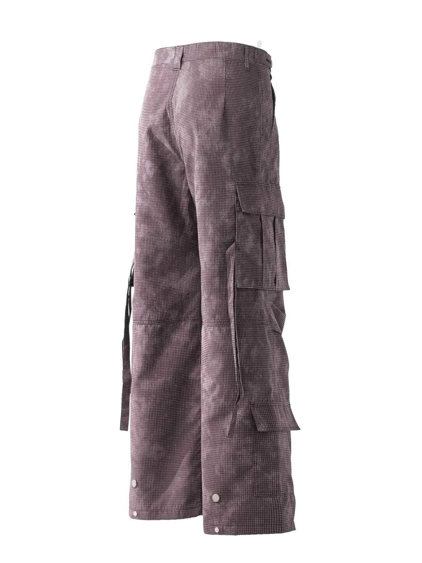Men's Wide Leg Cargo Pants with Multiple Pockets