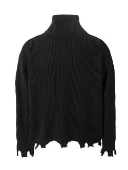 Men's Raw Hem Zip Up Cardigan