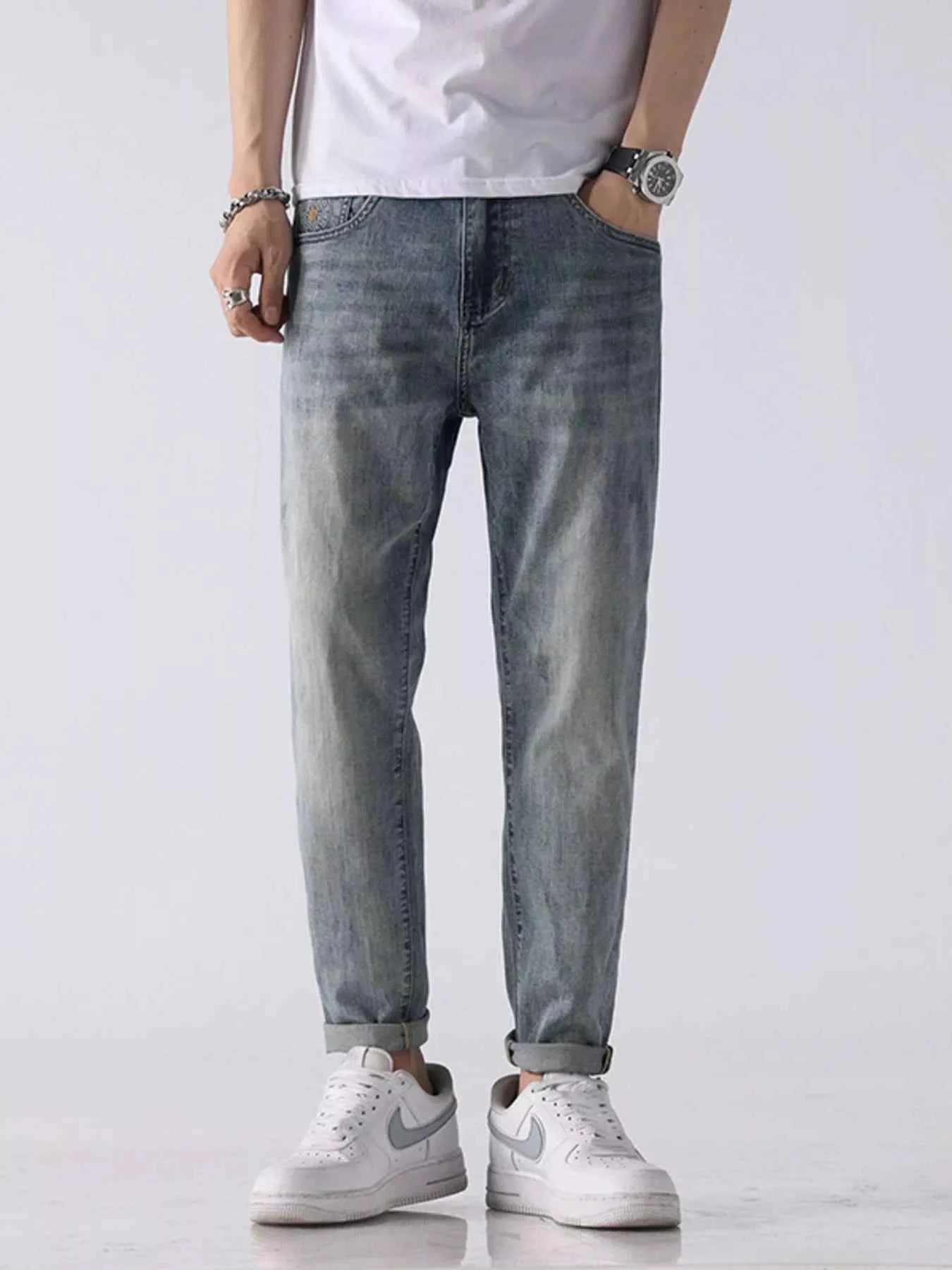 Men's Washed Straight Fit Jeans