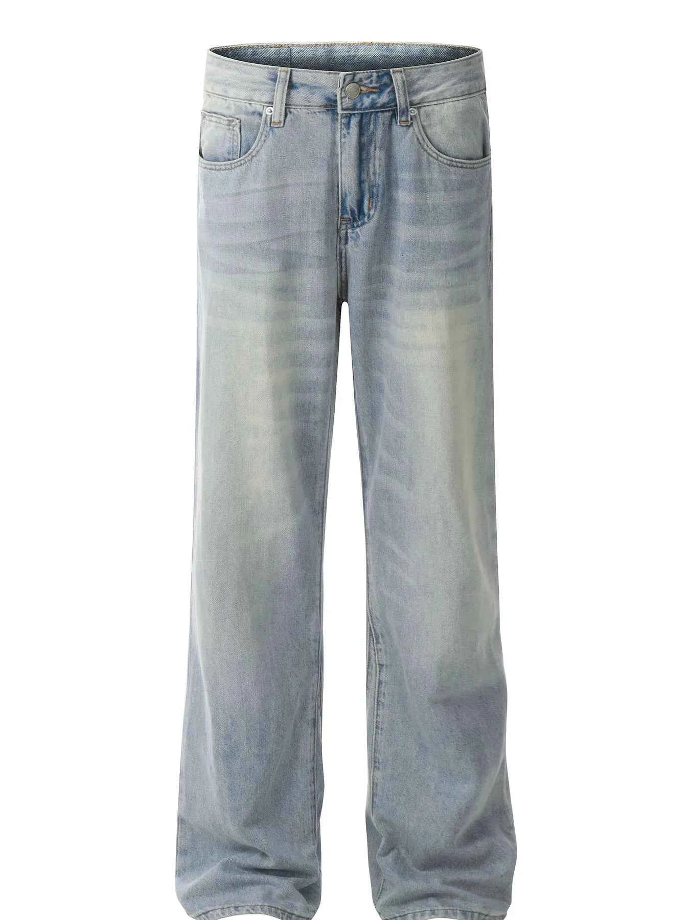 Men's Relaxed Fit Wash Wide Leg Jeans