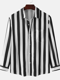 Men's Striped Button Down Shirt