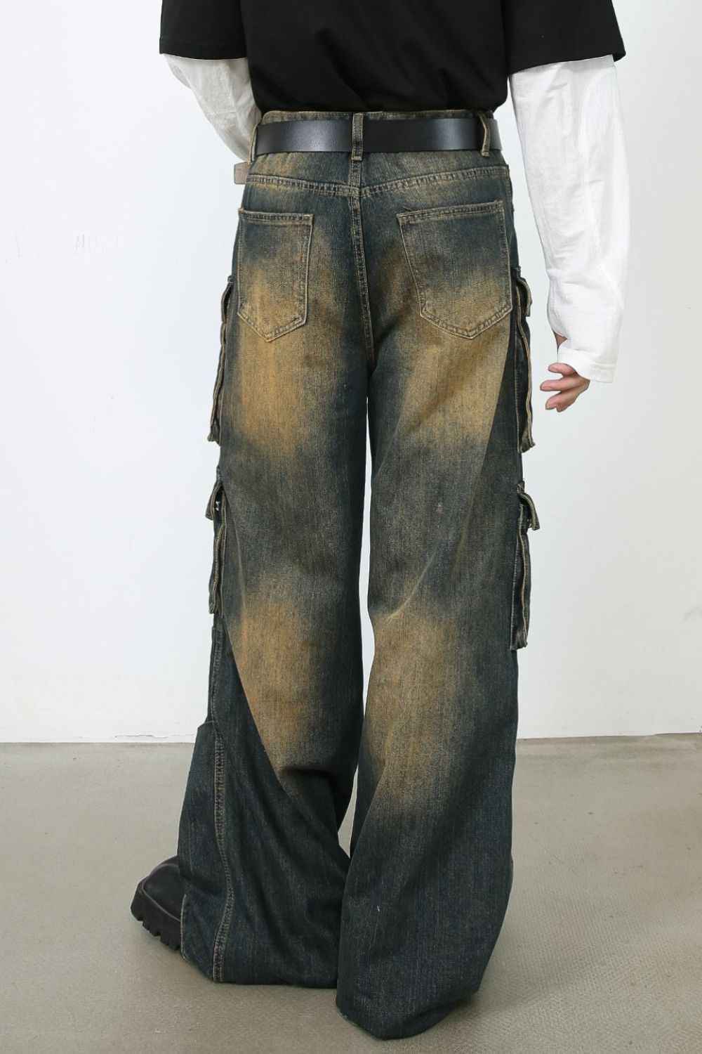 Men's Washed Wide Leg Jeans - Damned Threads