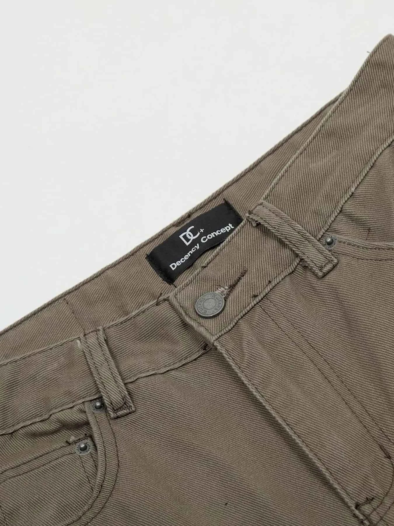 Men's High Waist Curved Jeans