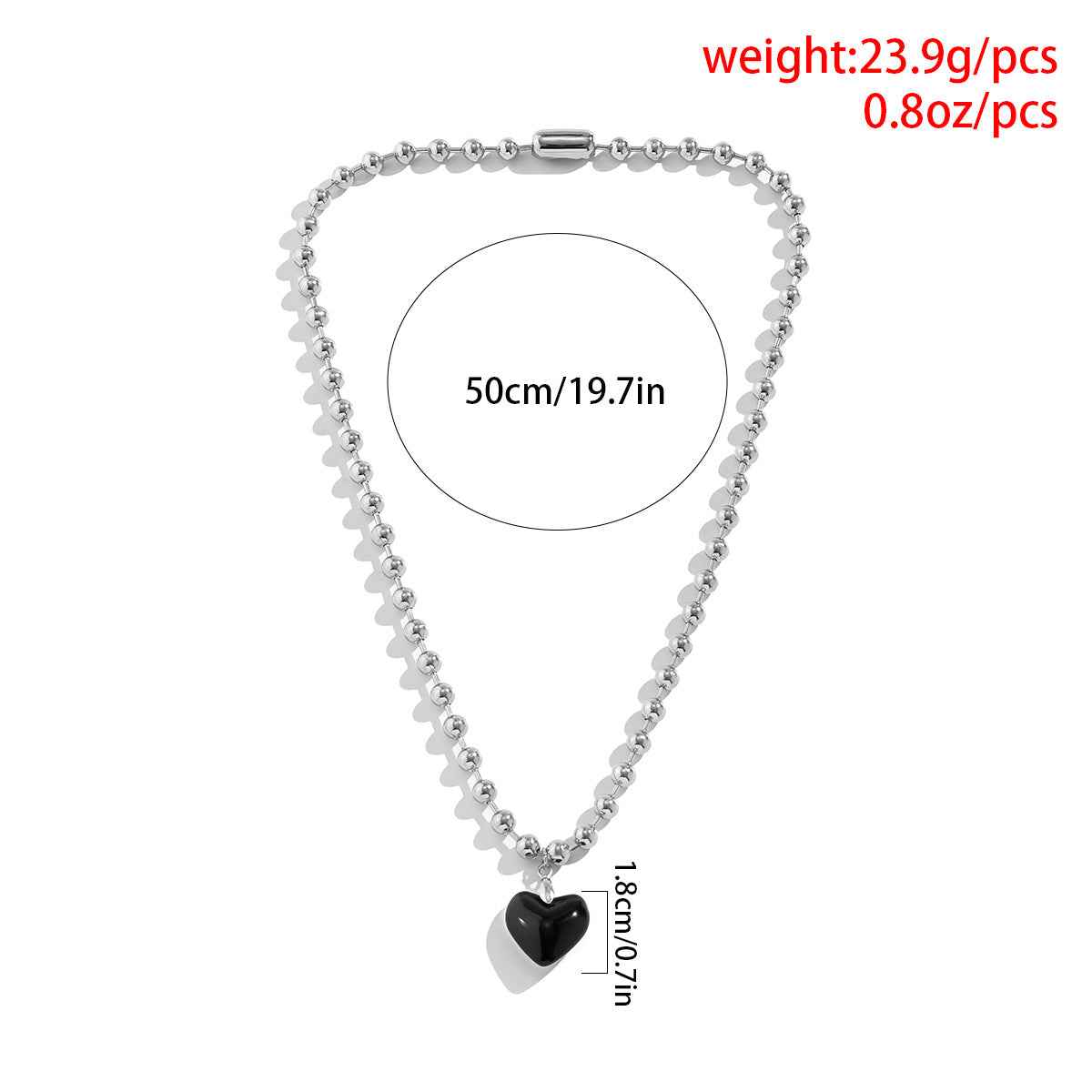 Black Heart Pendant Necklace - Damned Threads