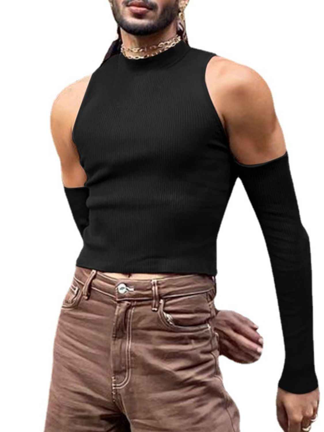 Men's Cold Shoulder Long-Sleeve Tank - Damned Threads