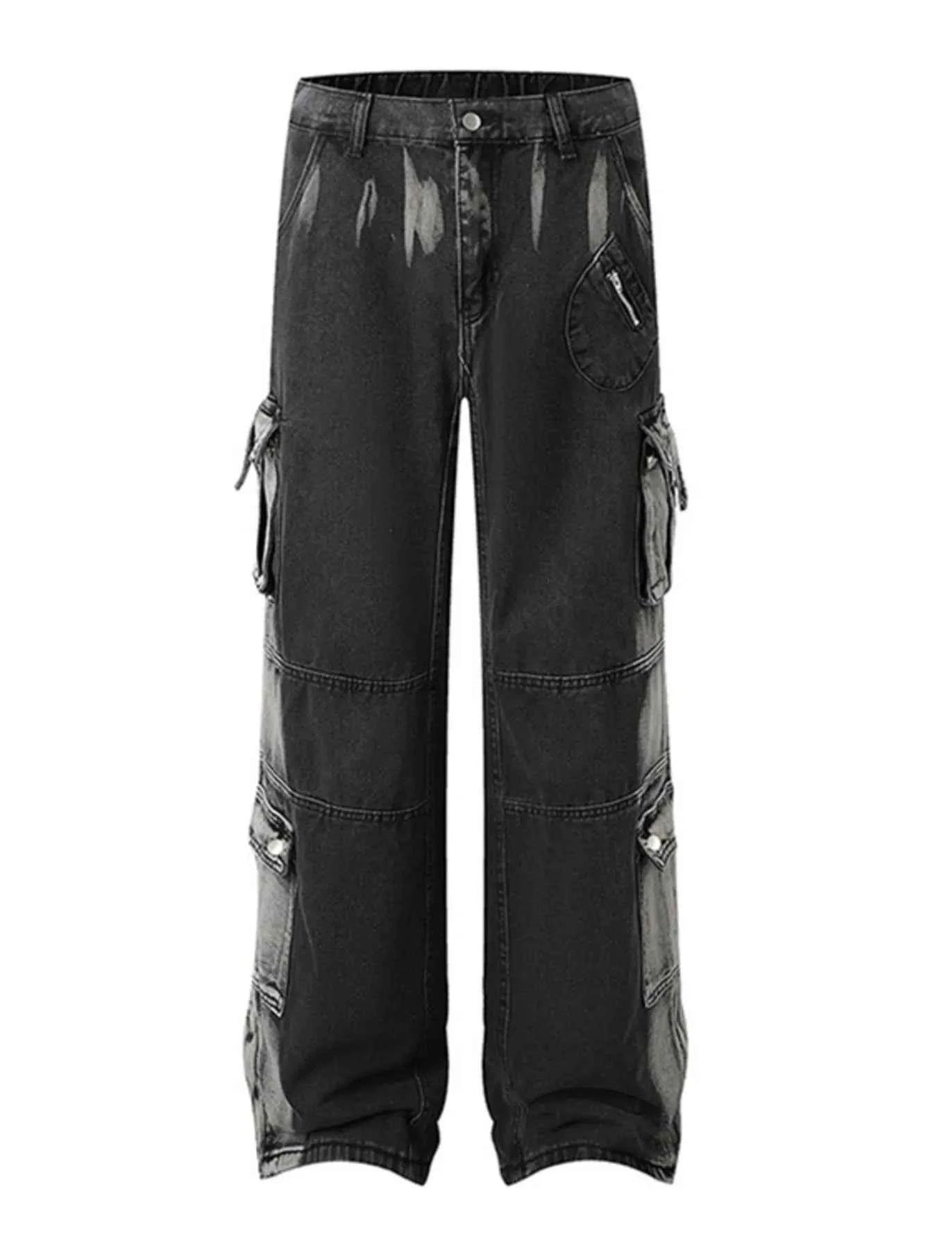 Men's Wide Leg Cargo Jeans