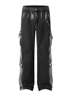 Men's Wide Leg Cargo Jeans