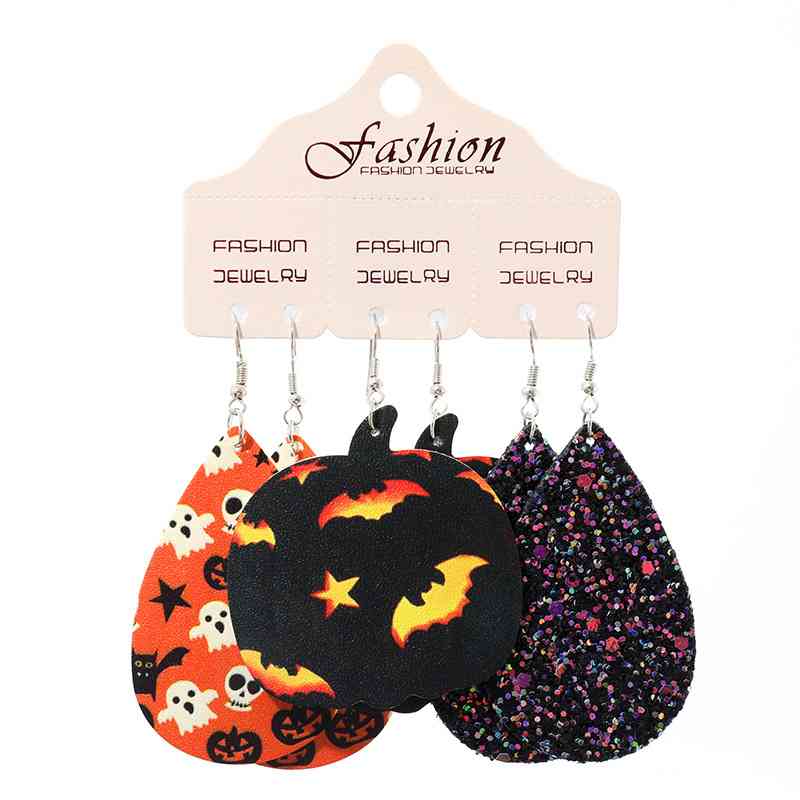 Teardrop Shape Halloween Theme Dangle Earrings - Damned Threads