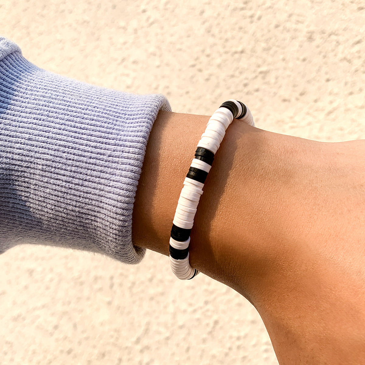 Bohemian Style Black & White Bracelet - Damned Threads