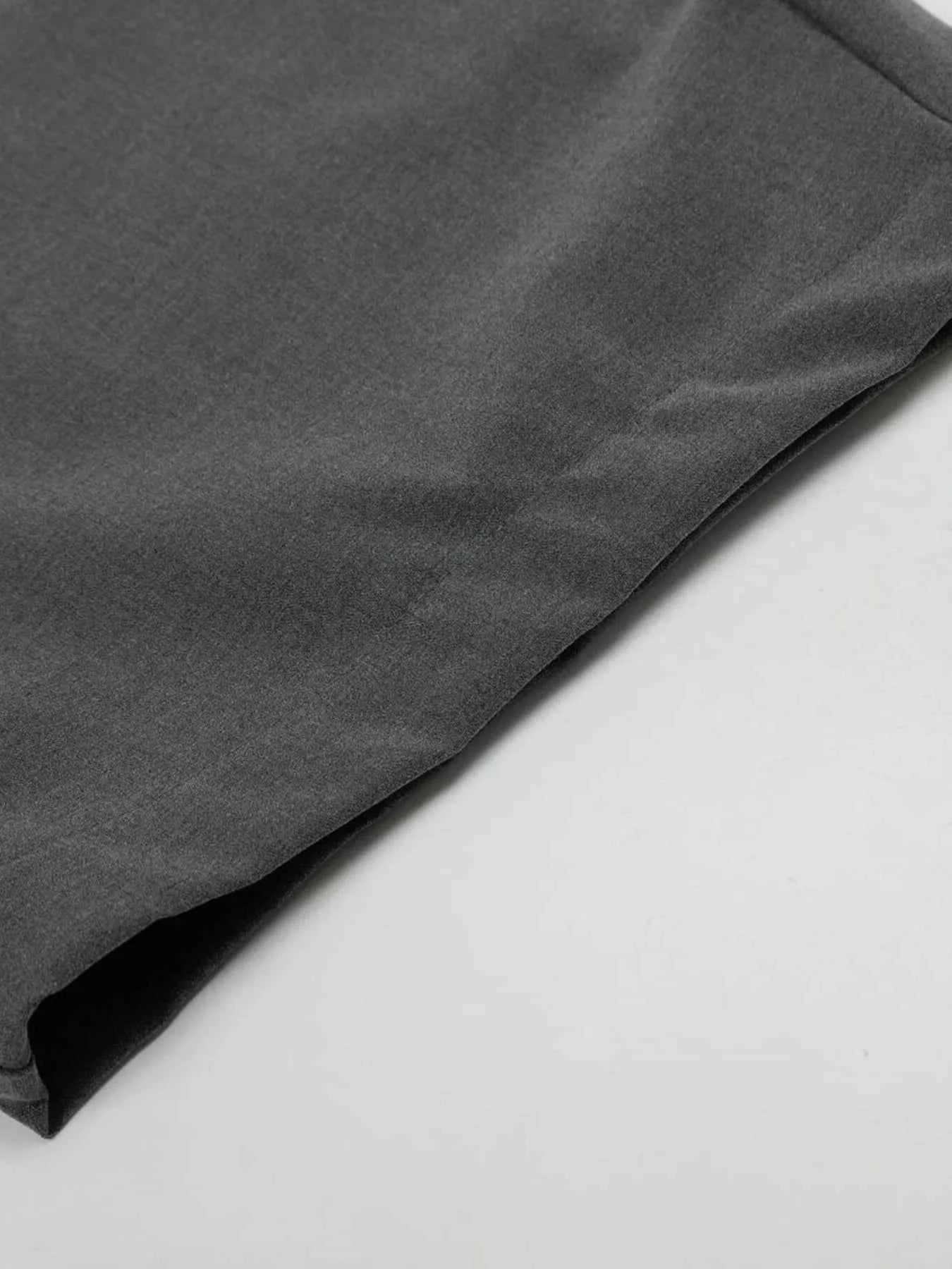 Men's High Waist Pleated Curved Pants