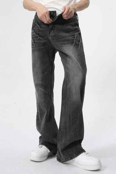Lightning Burst Bootcut Jeans - Damned Threads