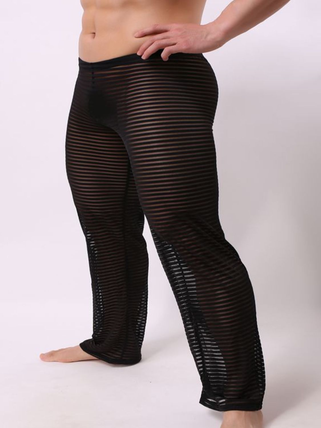 Men's Sexy Striped Sheer Pants - Damned Threads