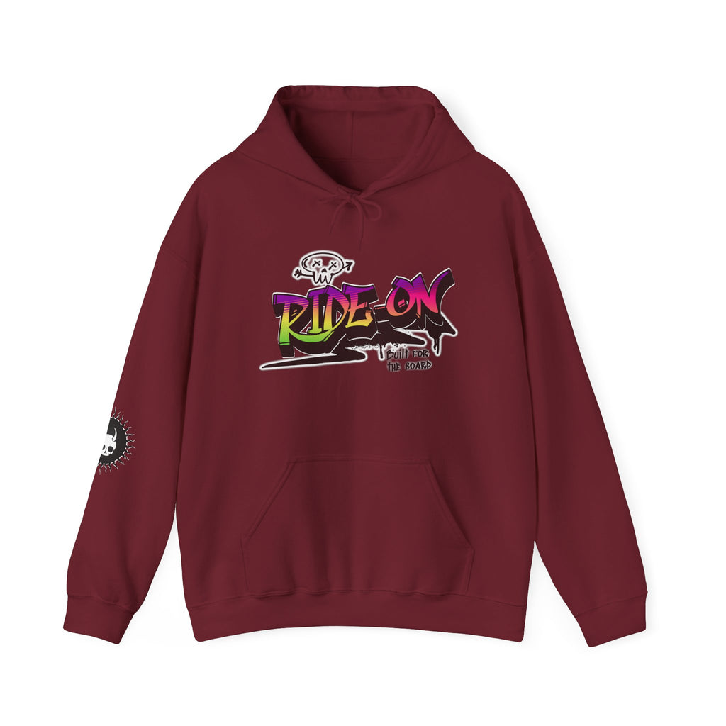 Ride-On - Unisex Heavy Blend™ Hooded Sweatshirt (Front) - Damned Threads