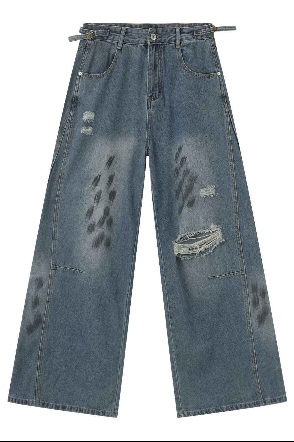 Men's Distressed Baggy Jeans - Damned Threads