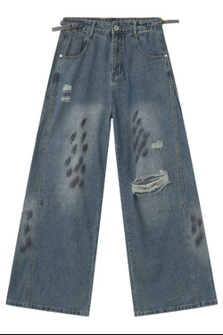 Men's Distressed Baggy Jeans - Damned Threads