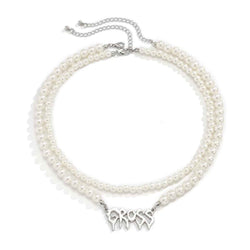 Gross Double Layer Pearl Necklace - Damned Threads