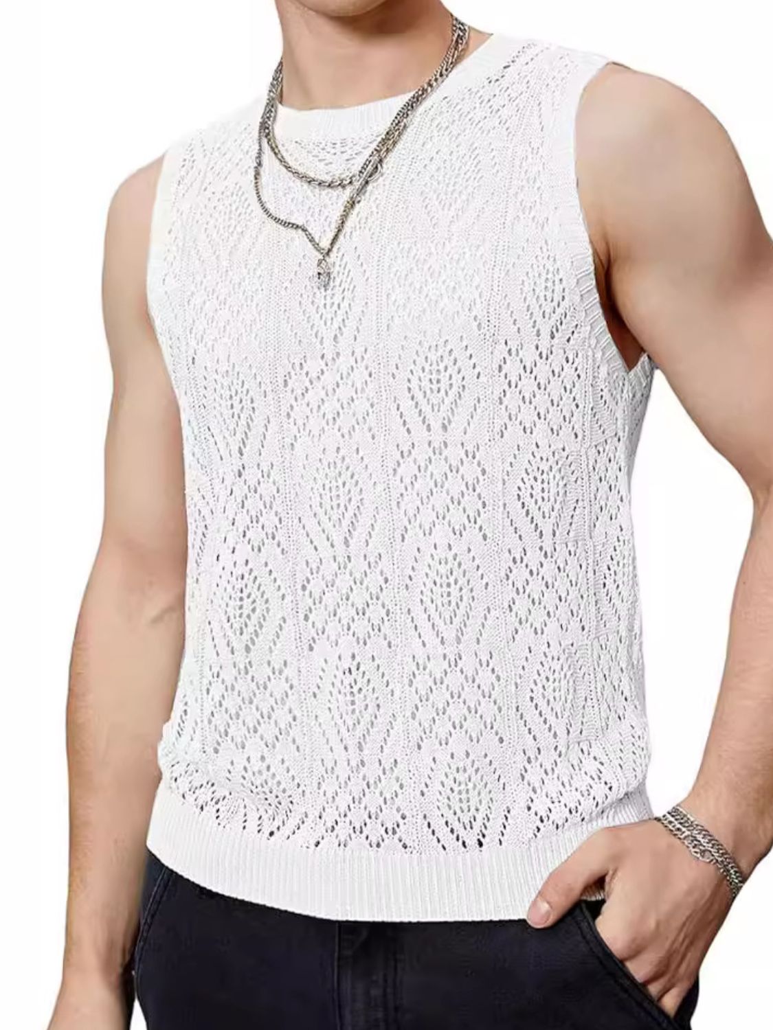Men's Round Neck Tank - Damned Threads