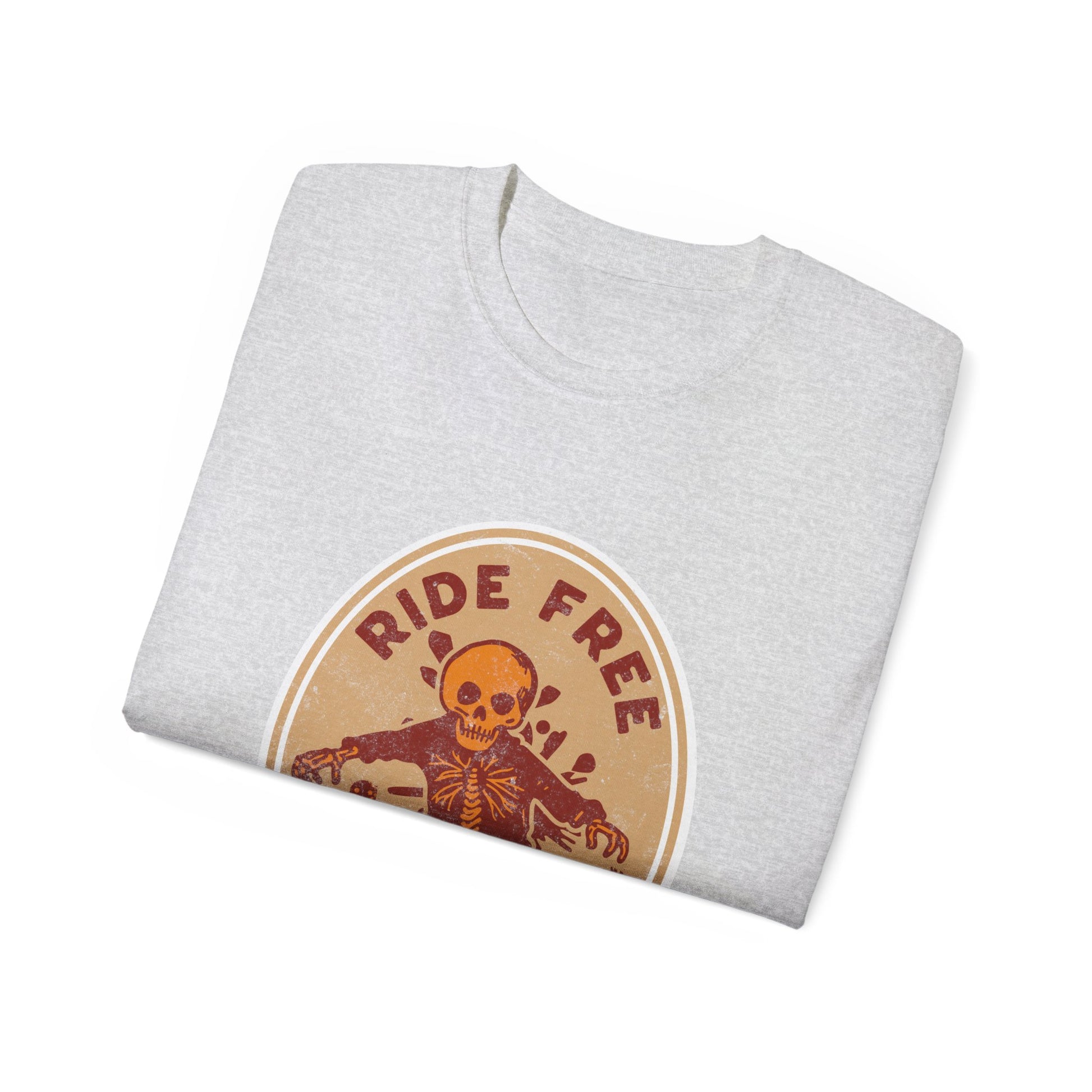 Ride Free - Unisex Cotton Tee (Front) - Damned Threads