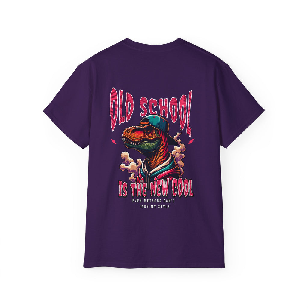 Old School Is The New Cool - Unisex Cotton Tee (Back) - Damned Threads