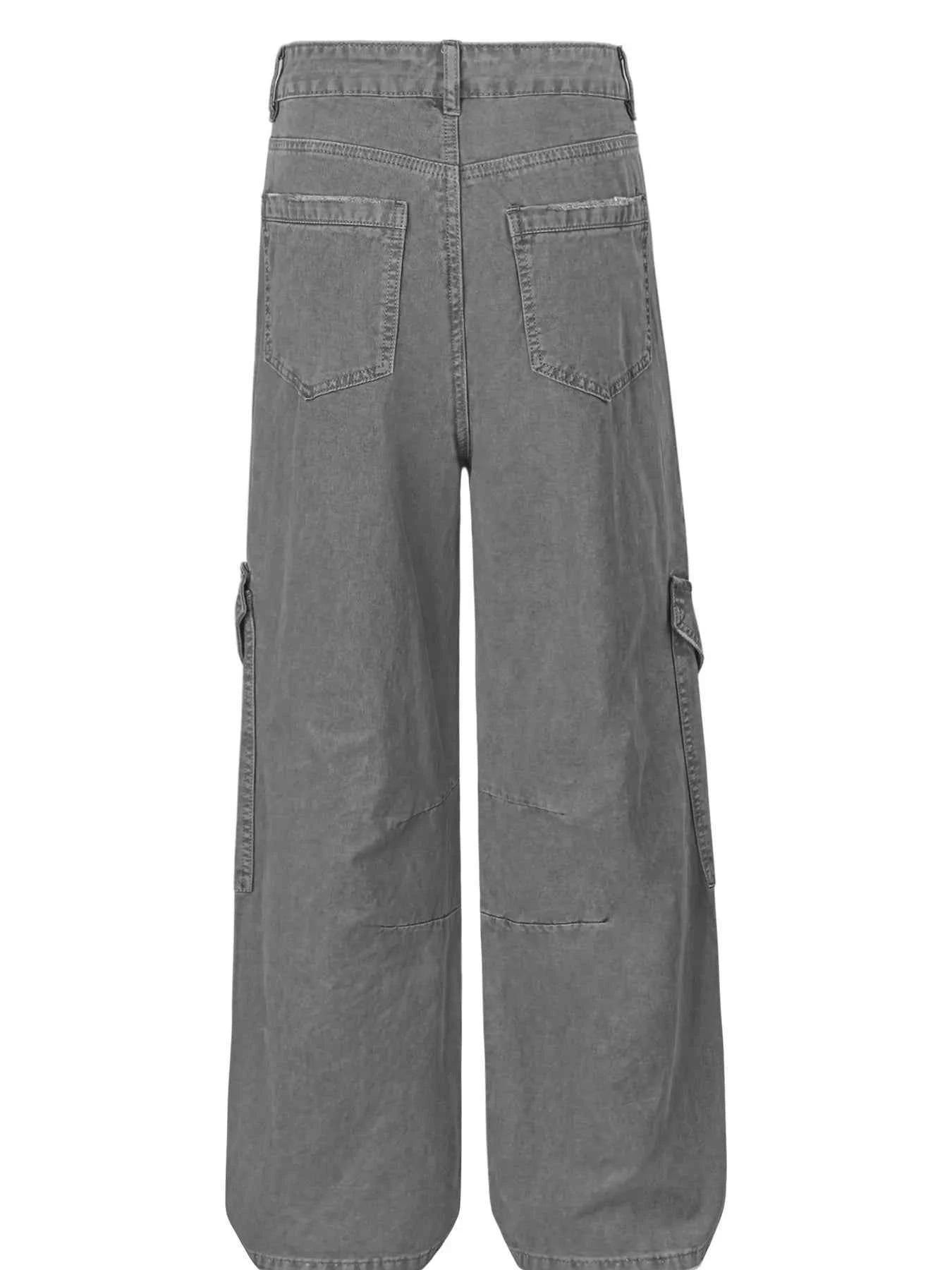 Men's Wide Leg Cargo Jeans