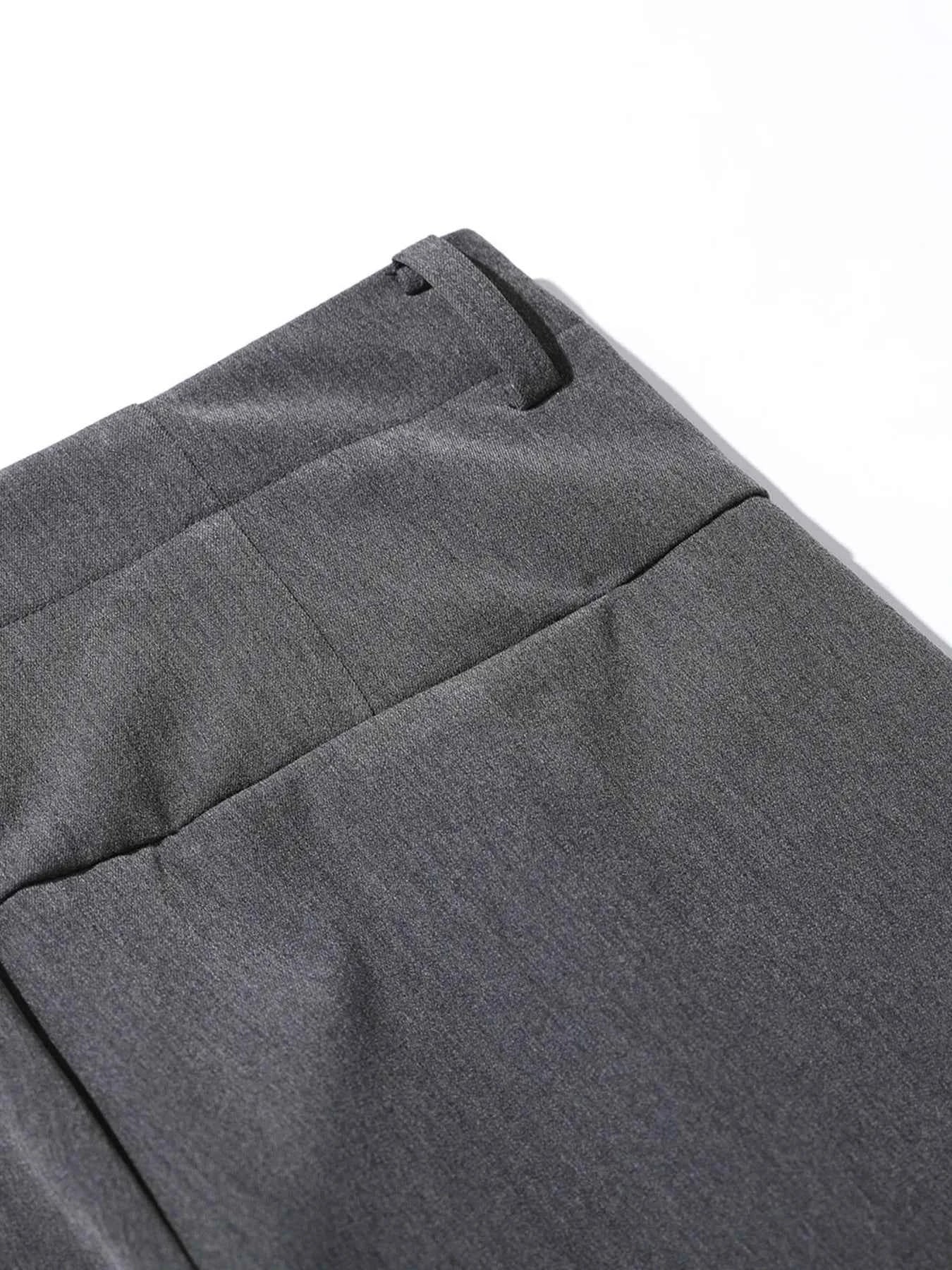 Men's High Waist Pleated Curved Pants
