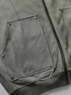 Men's Studded Zip Up Oversized Hoodie