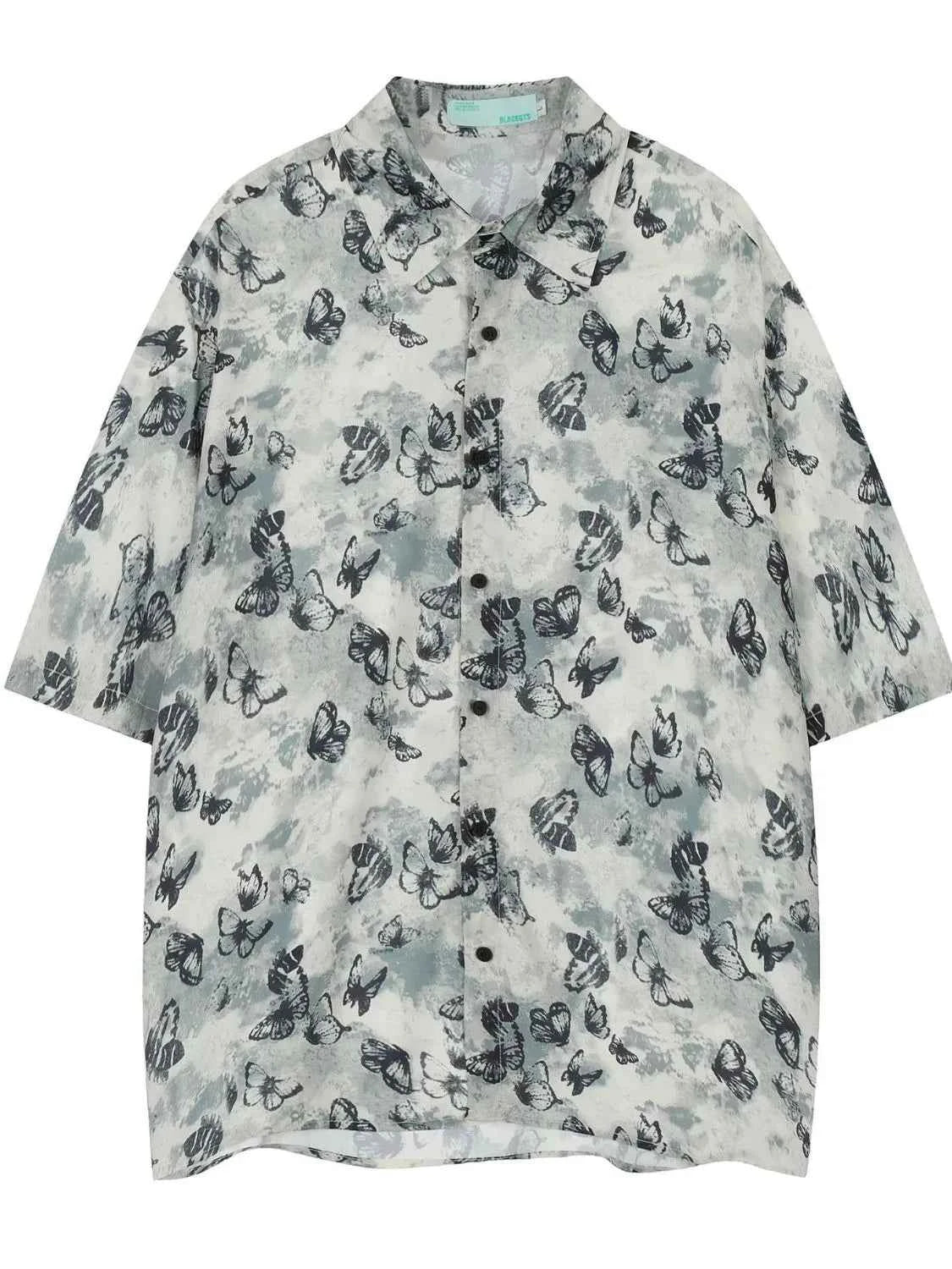 Men's Printed Oversized Short Sleeve Shirt