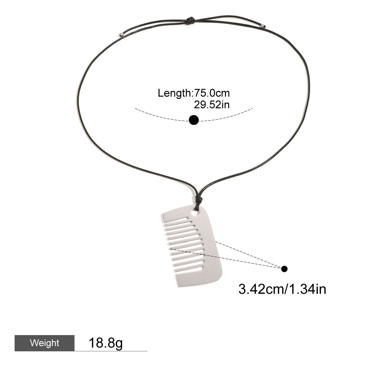 18K Gold-Plated Comb-Shaped Necklace - Damned Threads