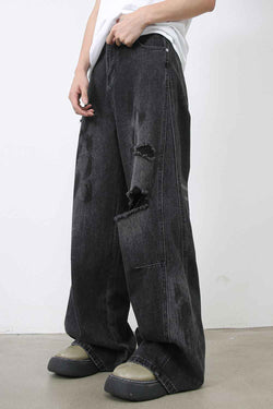 Men's Distressed Baggy Jeans - Damned Threads