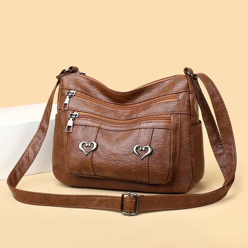 PU Leather Multi-Pockets Crossbody Bag - Damned Threads
