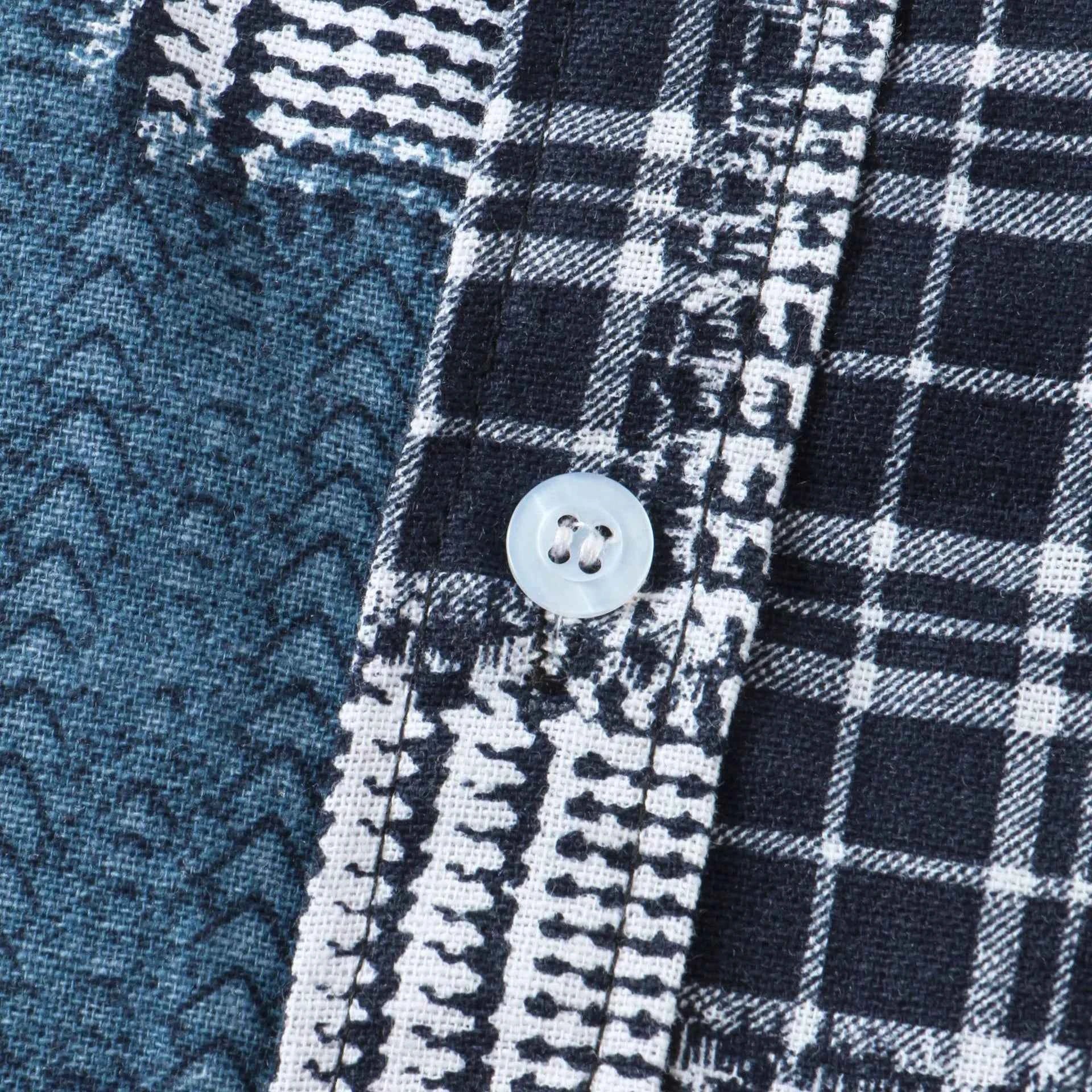 Men's Plus Size Plaid Short Sleeve Button-Up Shirt