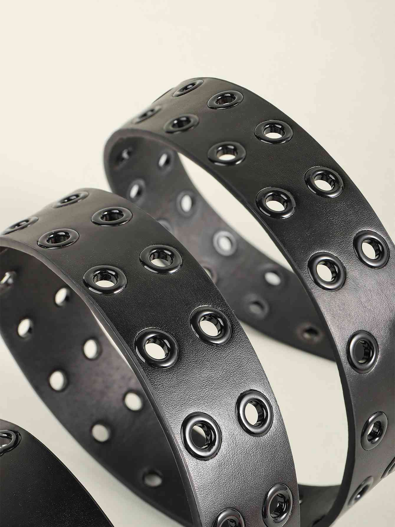 Grommet PU Leather Belt - Damned Threads