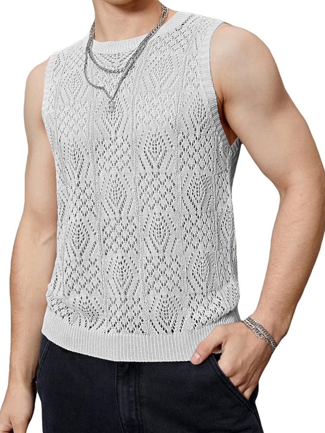 Men's Round Neck Tank - Damned Threads