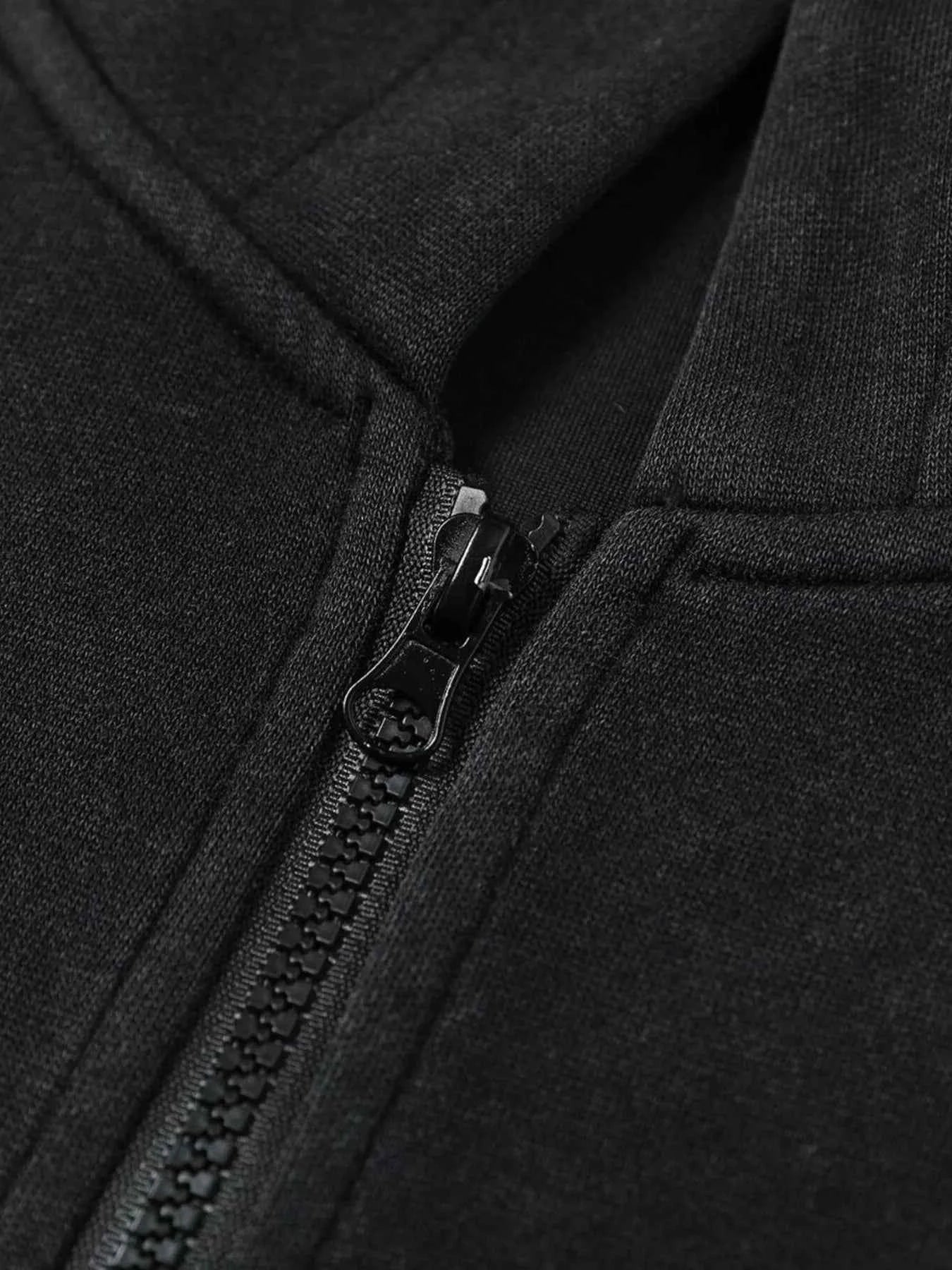 Men's Solid Color Zip Up Hoodie