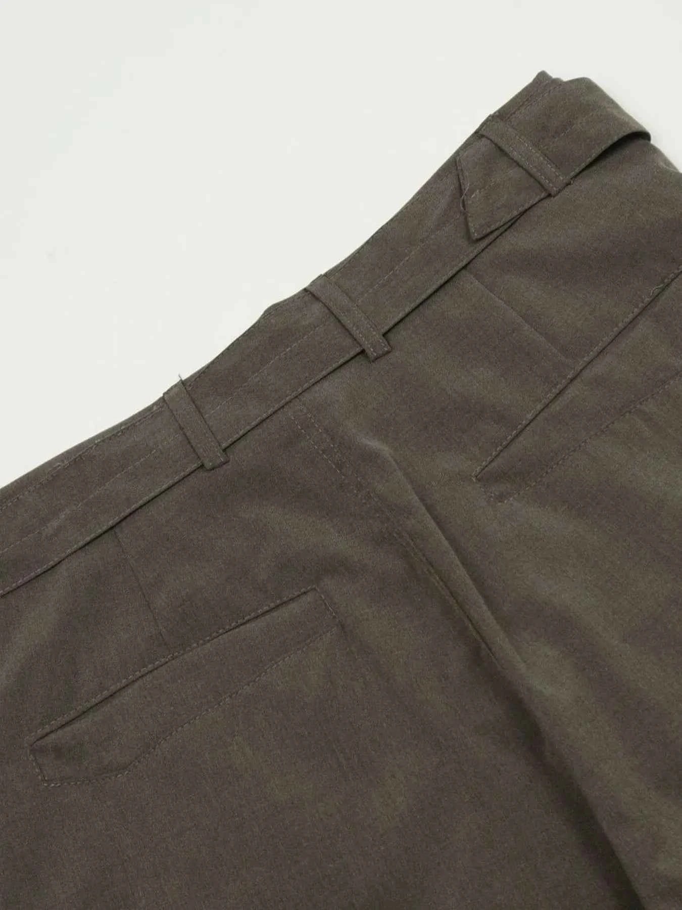 Men's Wide Leg High Waist Pants with Belt