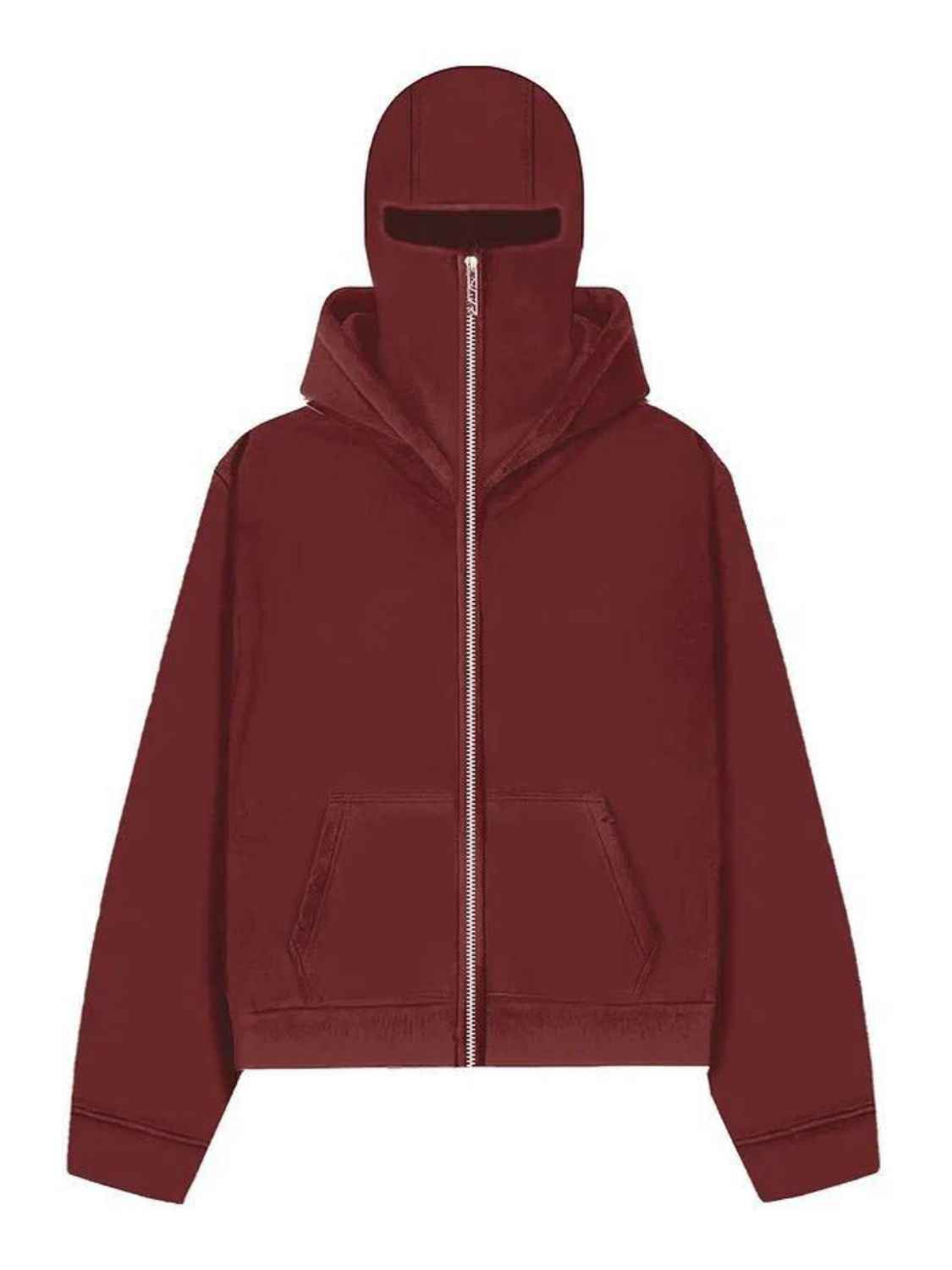Men's Zip Up Long Sleeve Hoodie with Mask - Damned Threads
