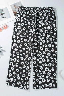 Plus Size Leopard Elastic Waist Pants - Damned Threads