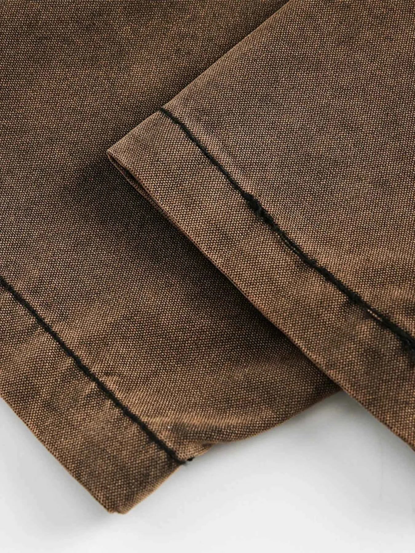 Men's Washed Frayed Hem Hoodie