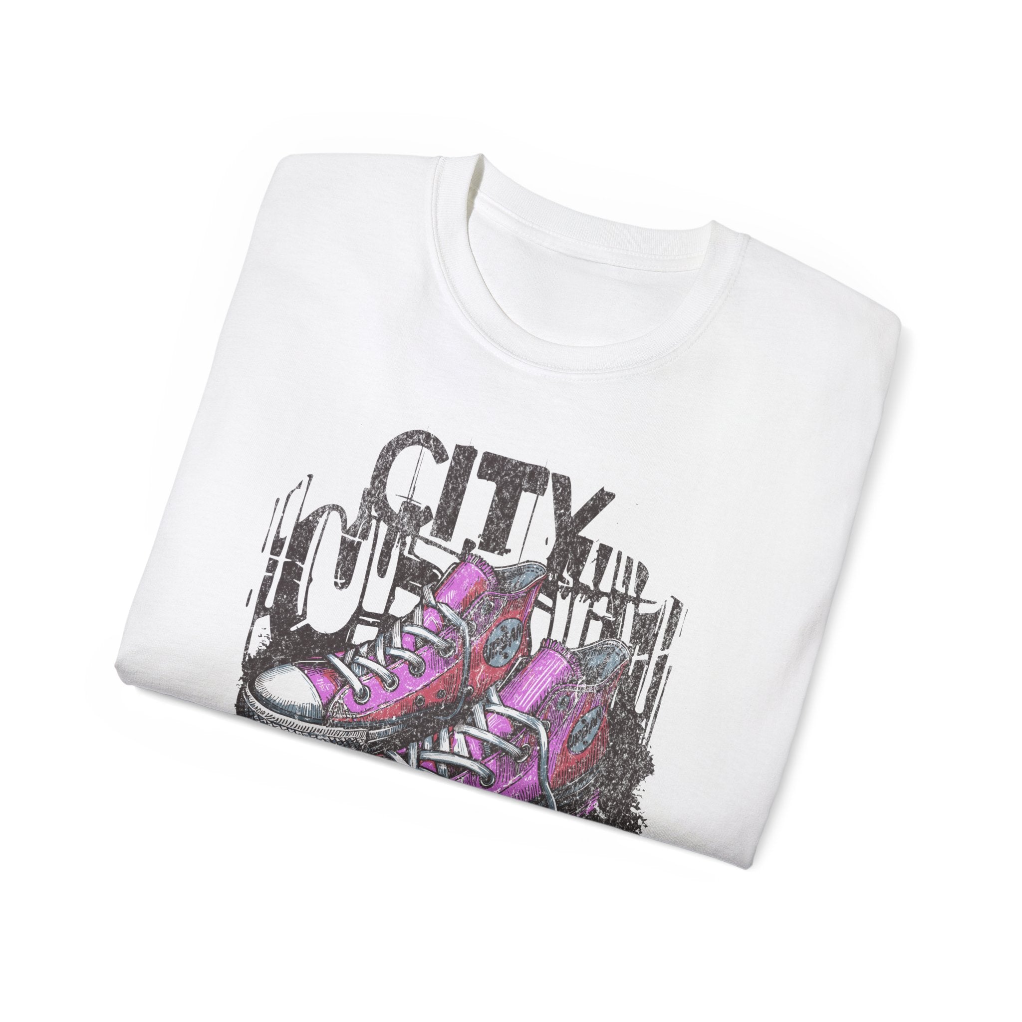 City Streets - Unisex Cotton Tee (Front) - Damned Threads