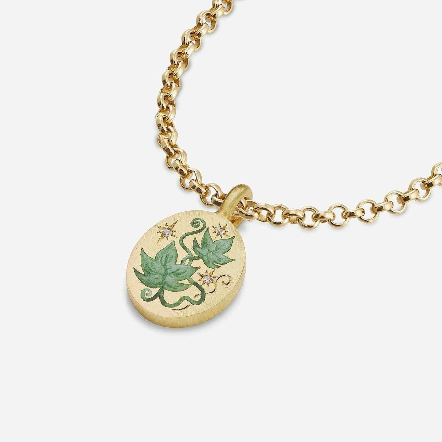 18K Gold Inlaid Zirconia Necklace With Personality Trait Design - Damned Threads