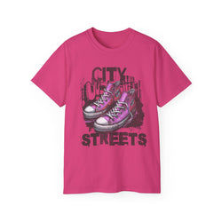 City Streets - Unisex Cotton Tee (Front) - Damned Threads