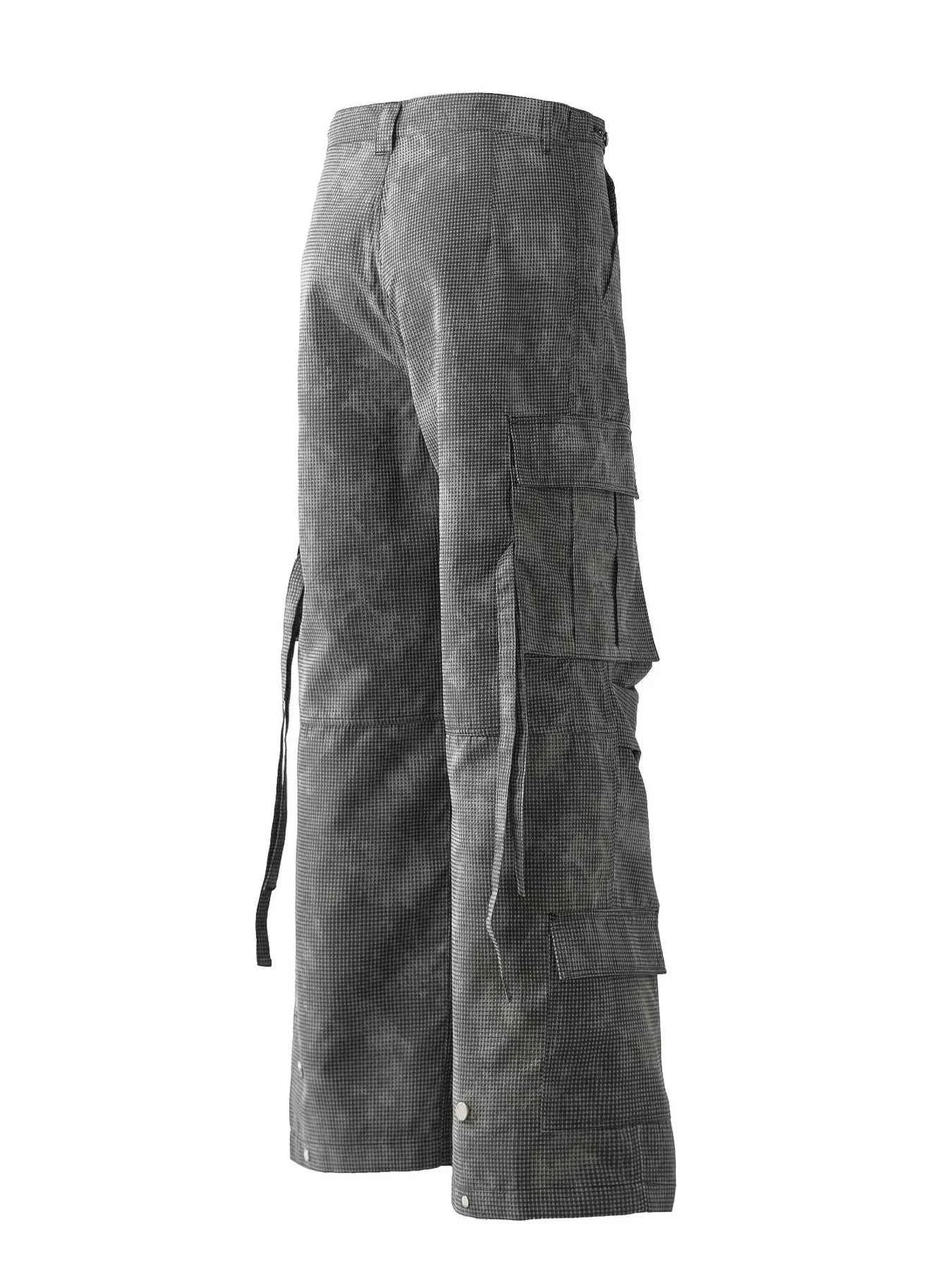 Men's Wide Leg Cargo Pants with Multiple Pockets