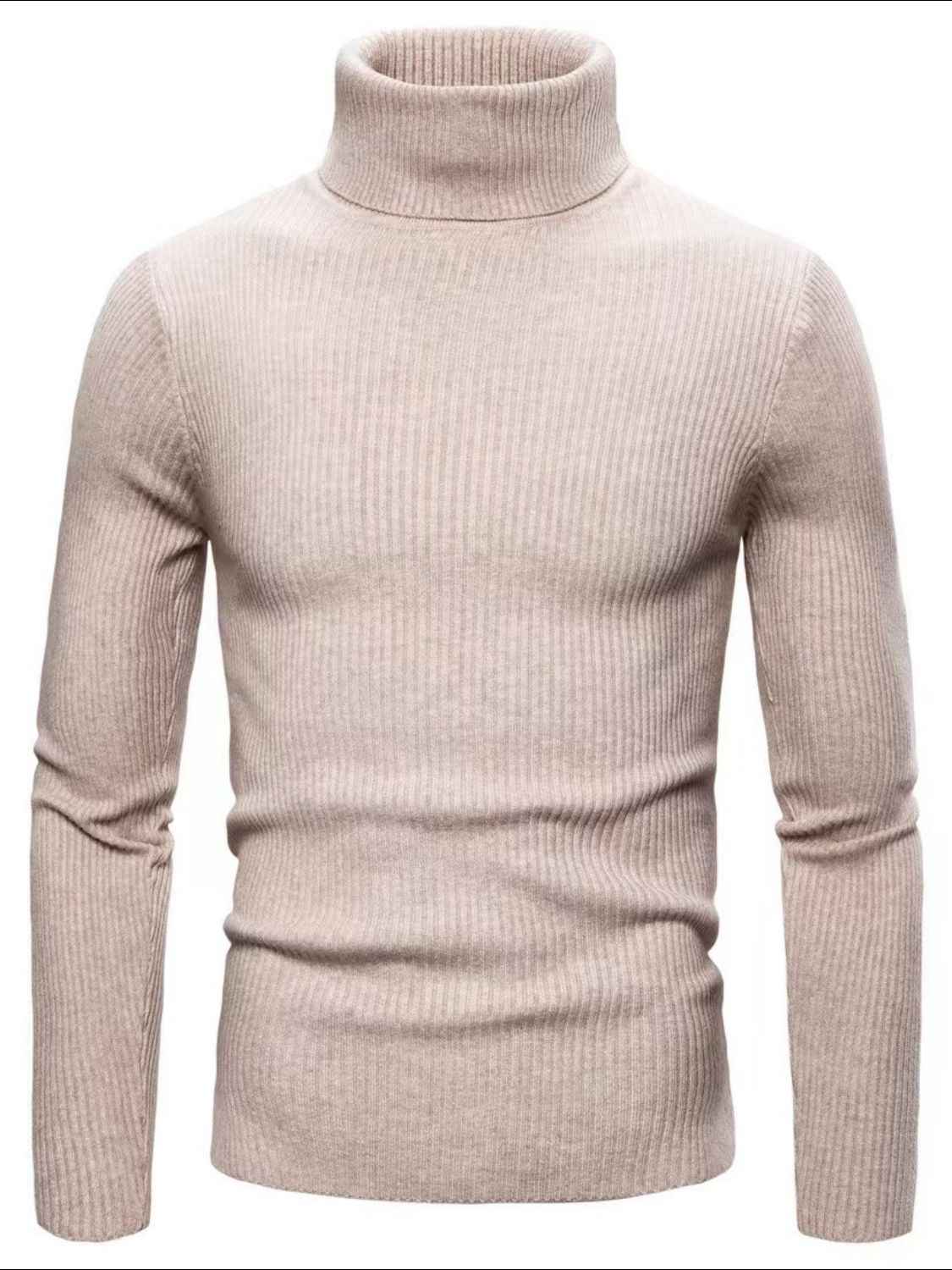 Men's Turtleneck Long Sleeve Ribbed Sweater - Damned Threads