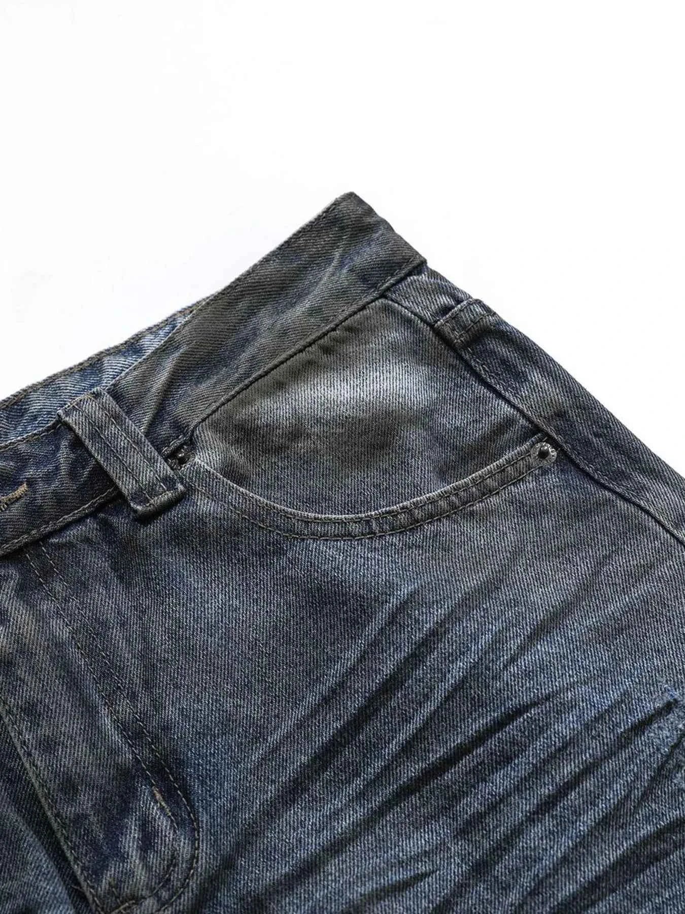 Men's Vintage Wash Wide Leg Jeans